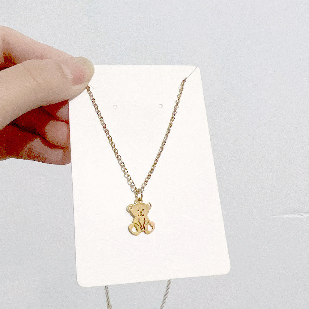 Wholesale Christmas Series Titanium Steel 18K Gold Necklace Clavicle Chain